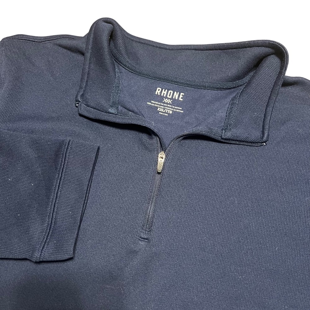 Rhone Men's Quarter Zip Pullover Shirt Navy Blue XXL Long Sleeve Performance